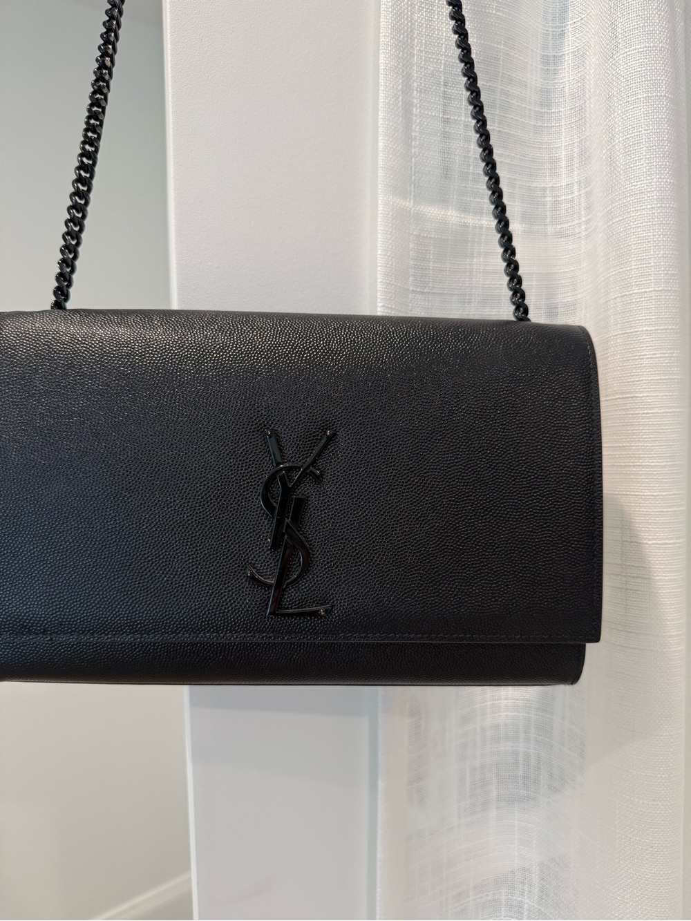 Saint Laurent Black Leather Kate Crossbody Medium - Picture 6 of 14